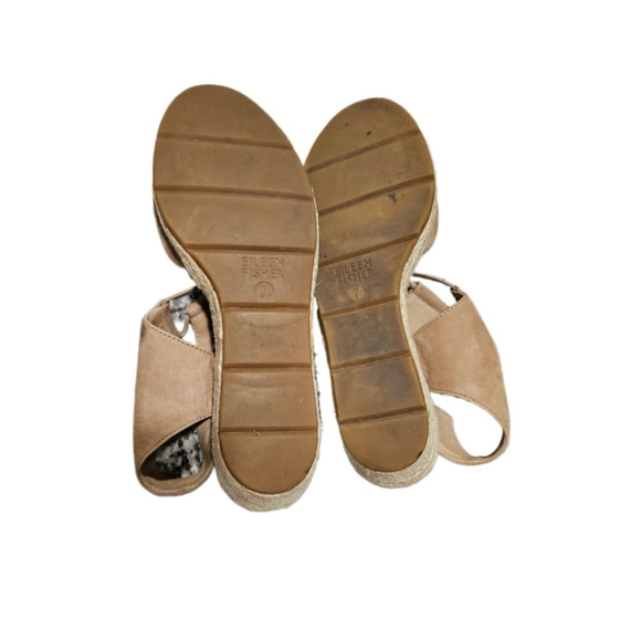 Women's Eileen Fisher Tan Wedge Sandals Size 7 - Picture 5 of 5